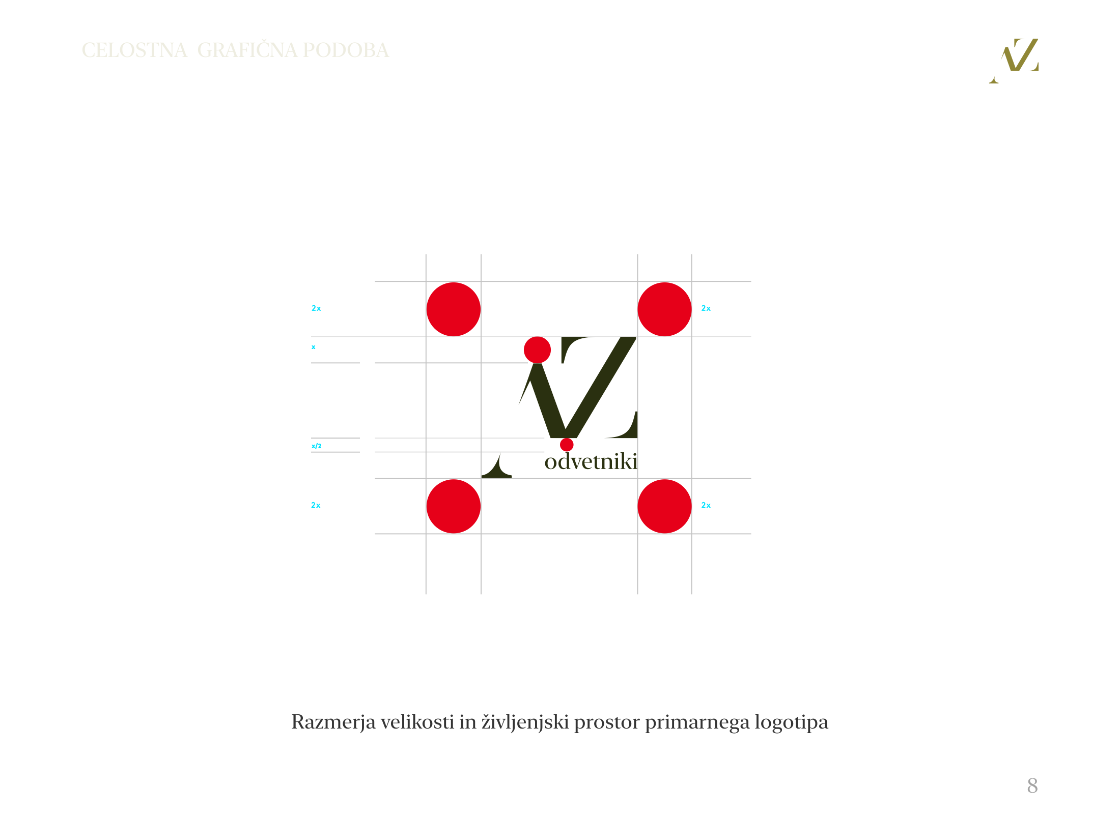 AZ Odvetniki logo clear space rules